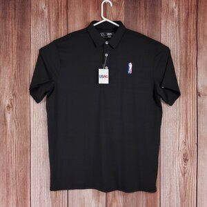 NWT U Suck at Golf USAG Mens Size XXL Amateur Golf Tour Polo Shirt Black